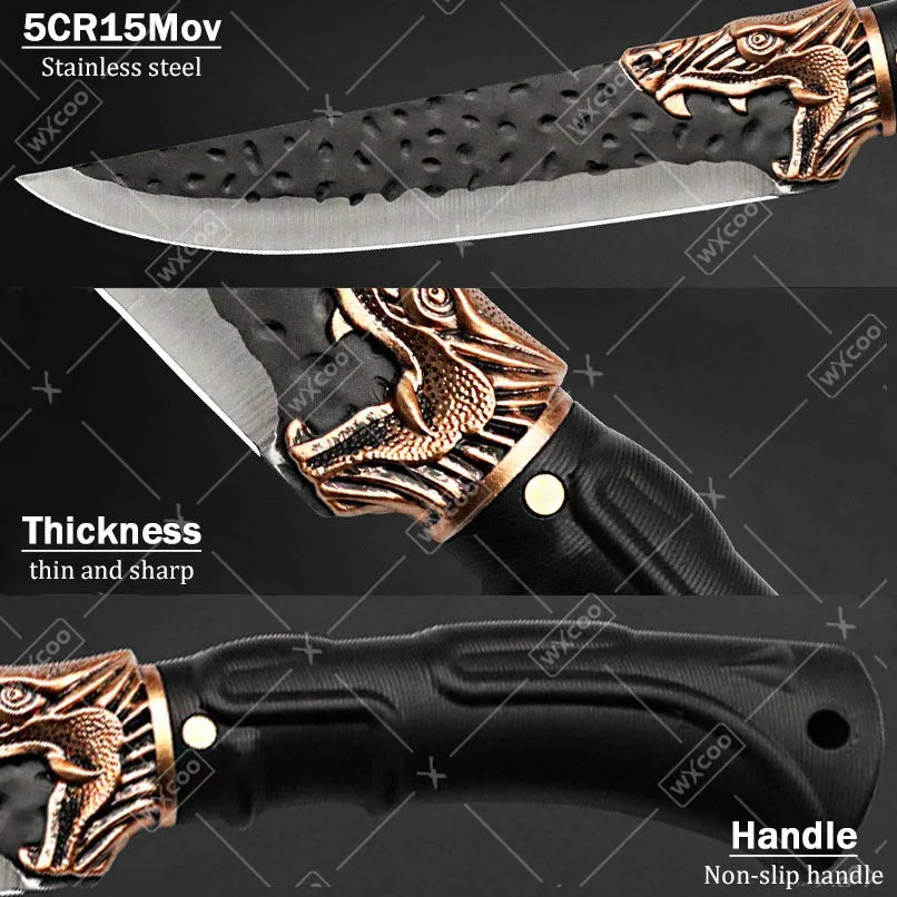 WXCOO Professional Forged Stainless Steel Kitchen Knife Set