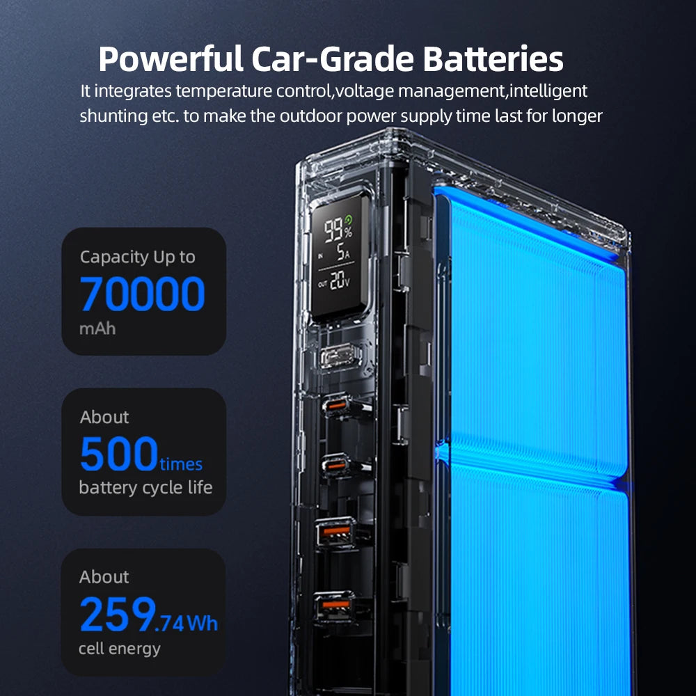 MOVESPEED Z70 LED Emergency Light Rechargeable 70000mAh Large Capacity Battery for Outdoor Power Outage