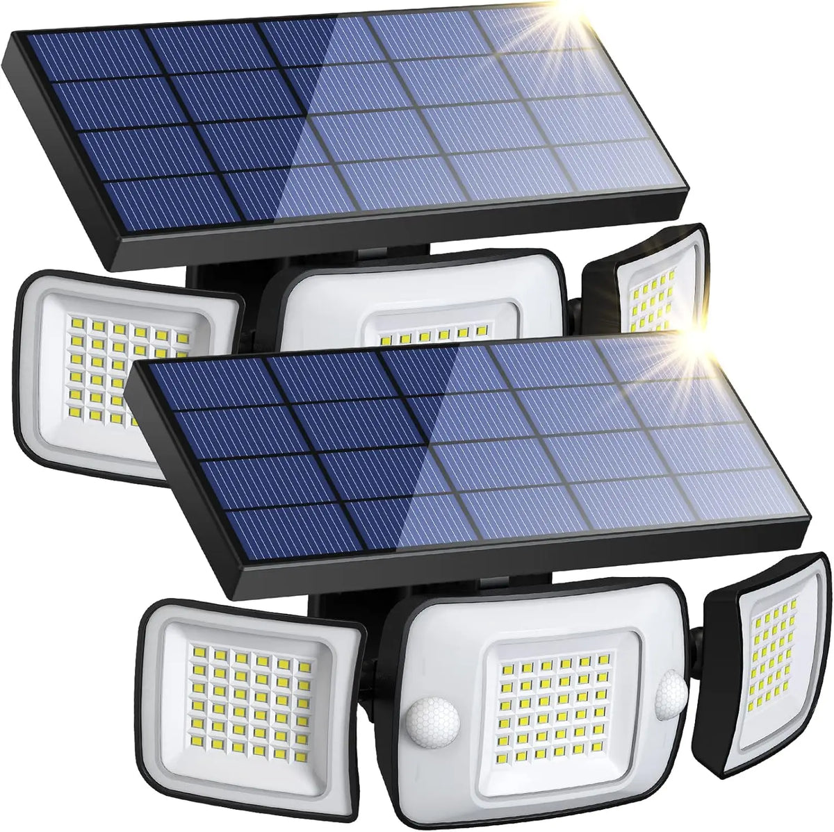 Intelamp Outdoor Solar Flood Light With Motion Sensors For Yard