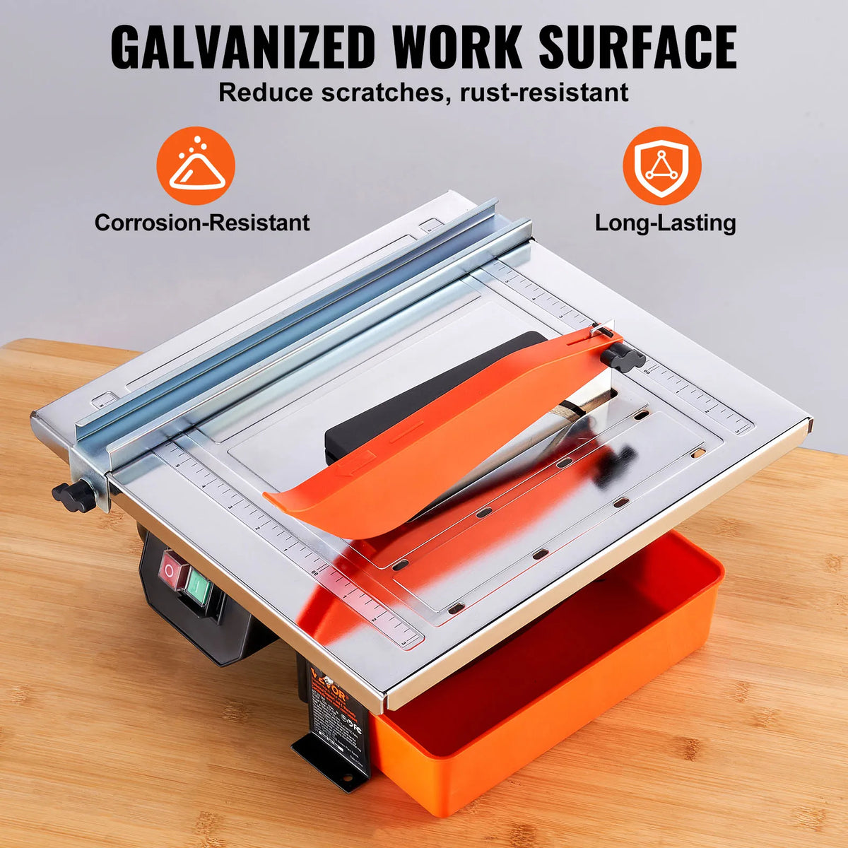 SucceBuy Wet Tile Saw With Water Reservoir Adjustable Cutting Angle