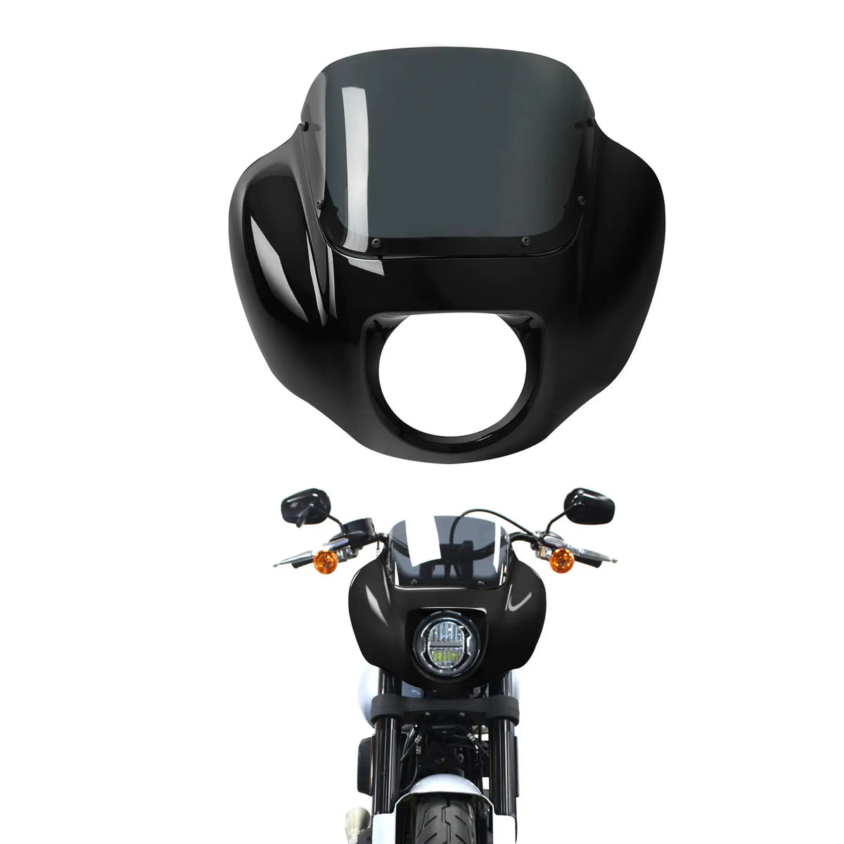 Headlight Fairings Windshield W/ Bracket Mount For Harley 2018-2024 Street Bob FXBB Low Rider Softail Standard Motorcycle