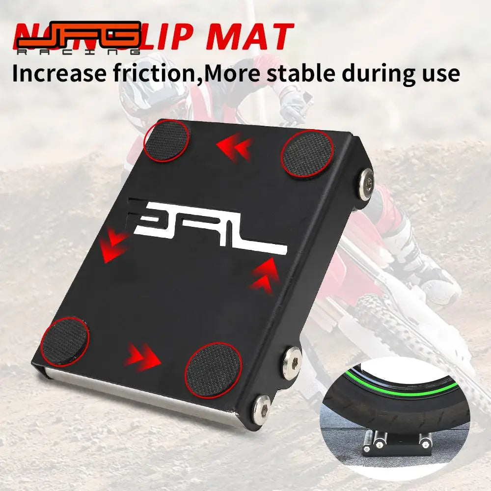 Motorcycle Tire Cleaning Stand Tire Wash Bracket Portable Chain Clean Durable Roller Ramp Lift Universal For KTM Kawasaki Suzuki