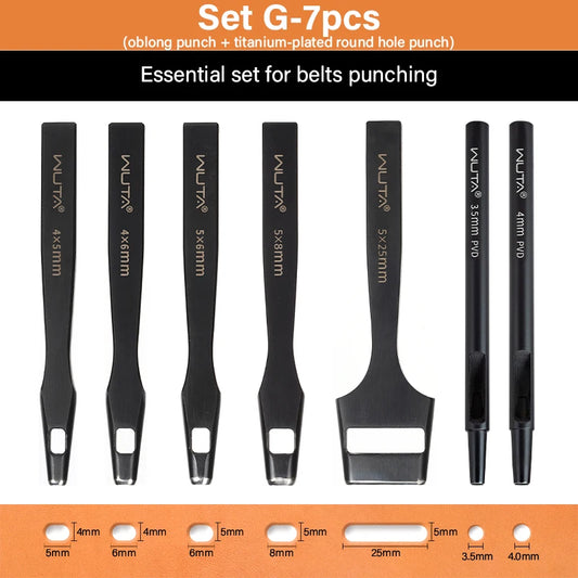 WUTA Titanium Leather Hole Punch Tool Set For DIY Craft