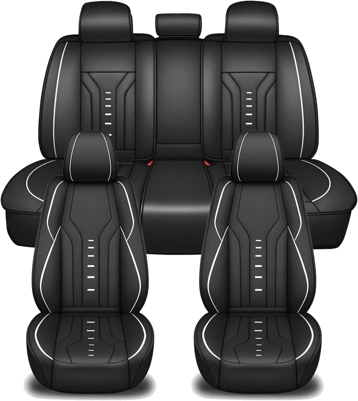Luxury Universal Leather Car Seat Covers Full Set Four Season Fully Enclose Leather Seat Covers For Car SUV Truck