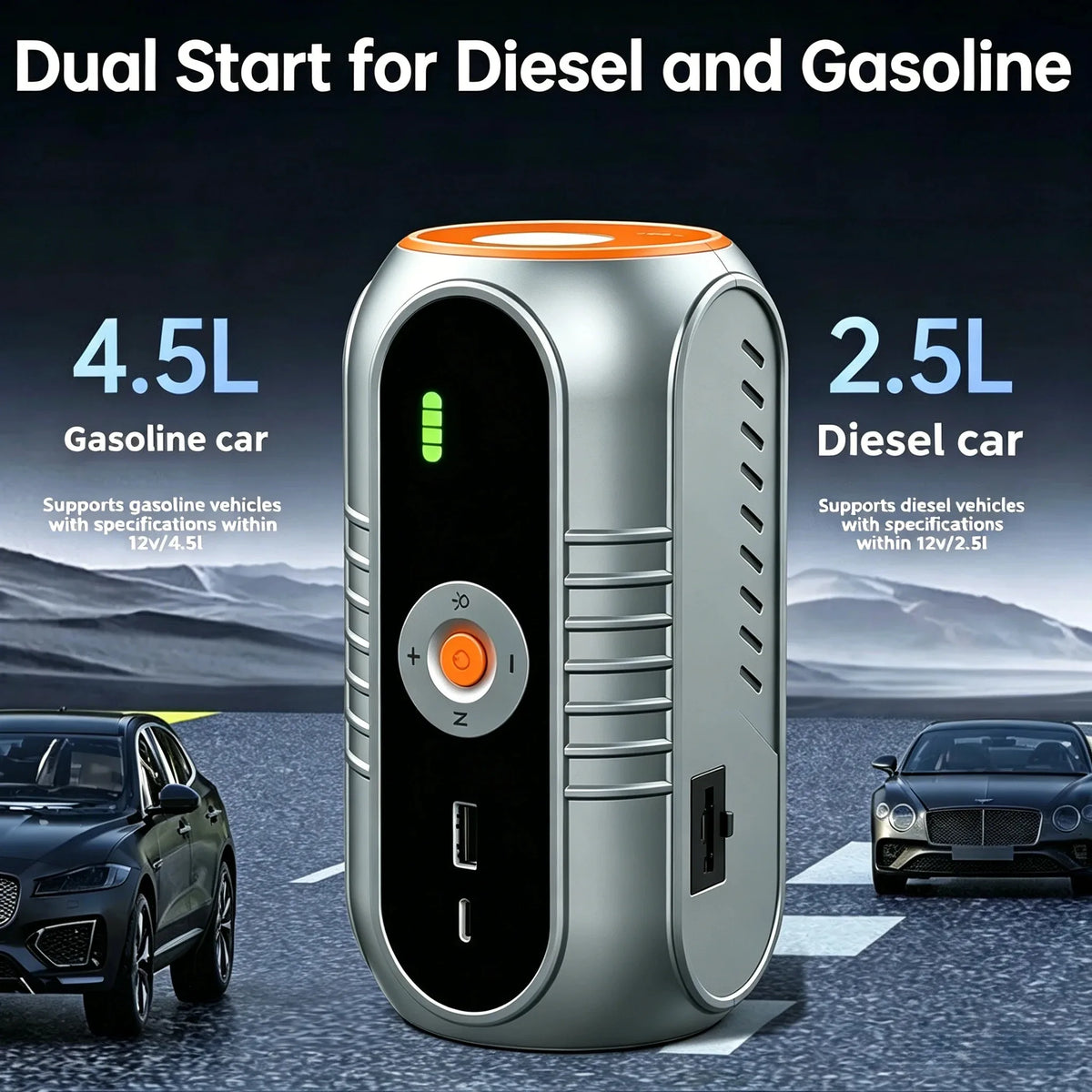 Car Jump Starter with Air Compressor Jump Starter 150PSI Air Pump Multifunctional Tire Inflator Power Bank Lighting for Car