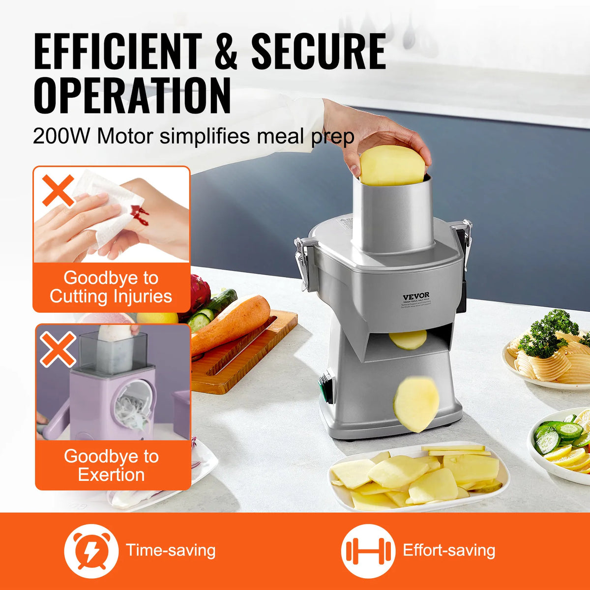 SucceBuy Electric Vegetable Slicer Multifunctional Food Cutter