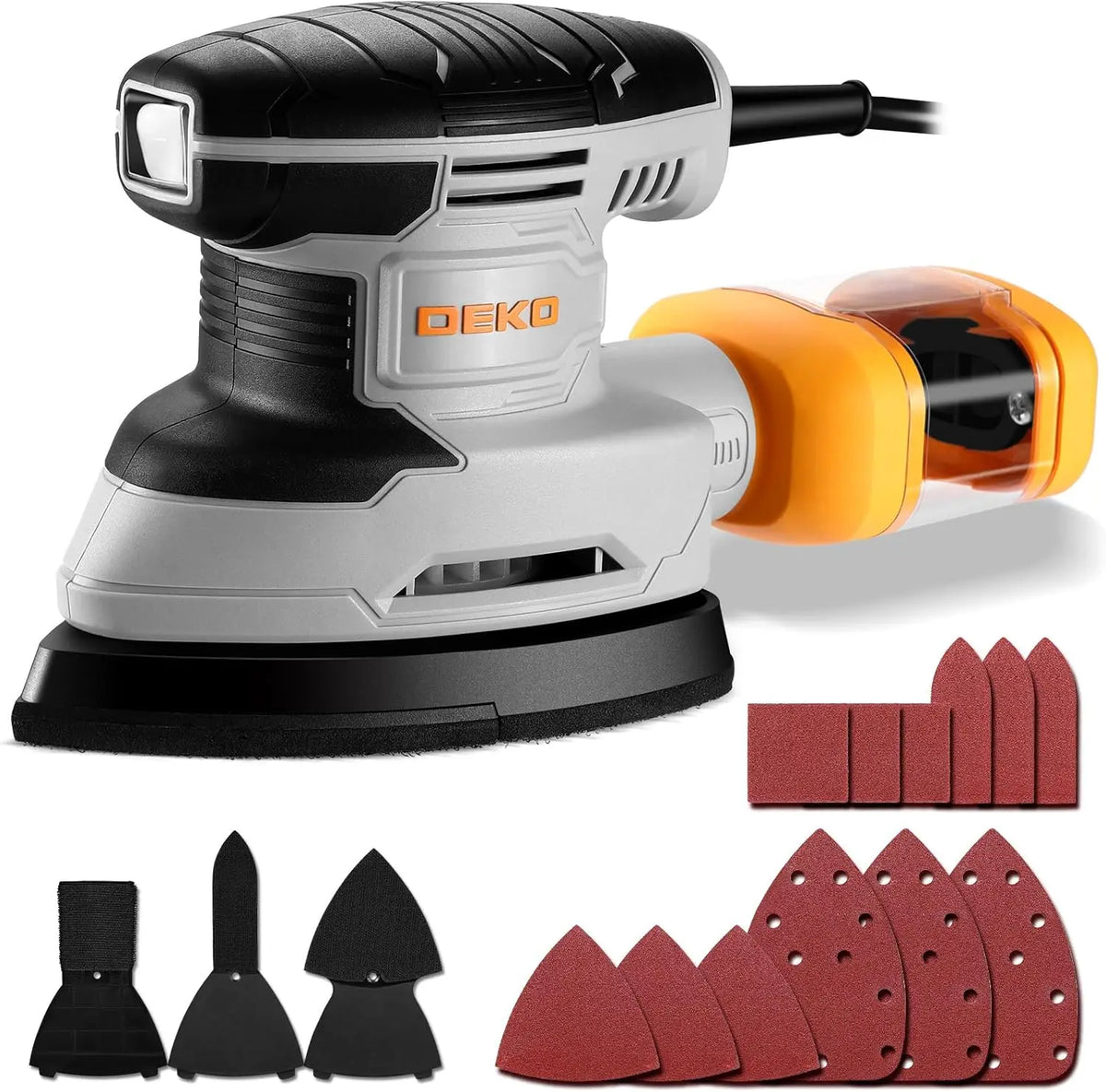 DEKO Corded Detail Mouse Sander With Dust Collection For DIY