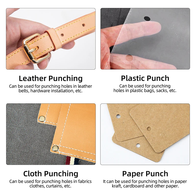 WUTA Titanium Leather Hole Punch Tool Set For DIY Craft
