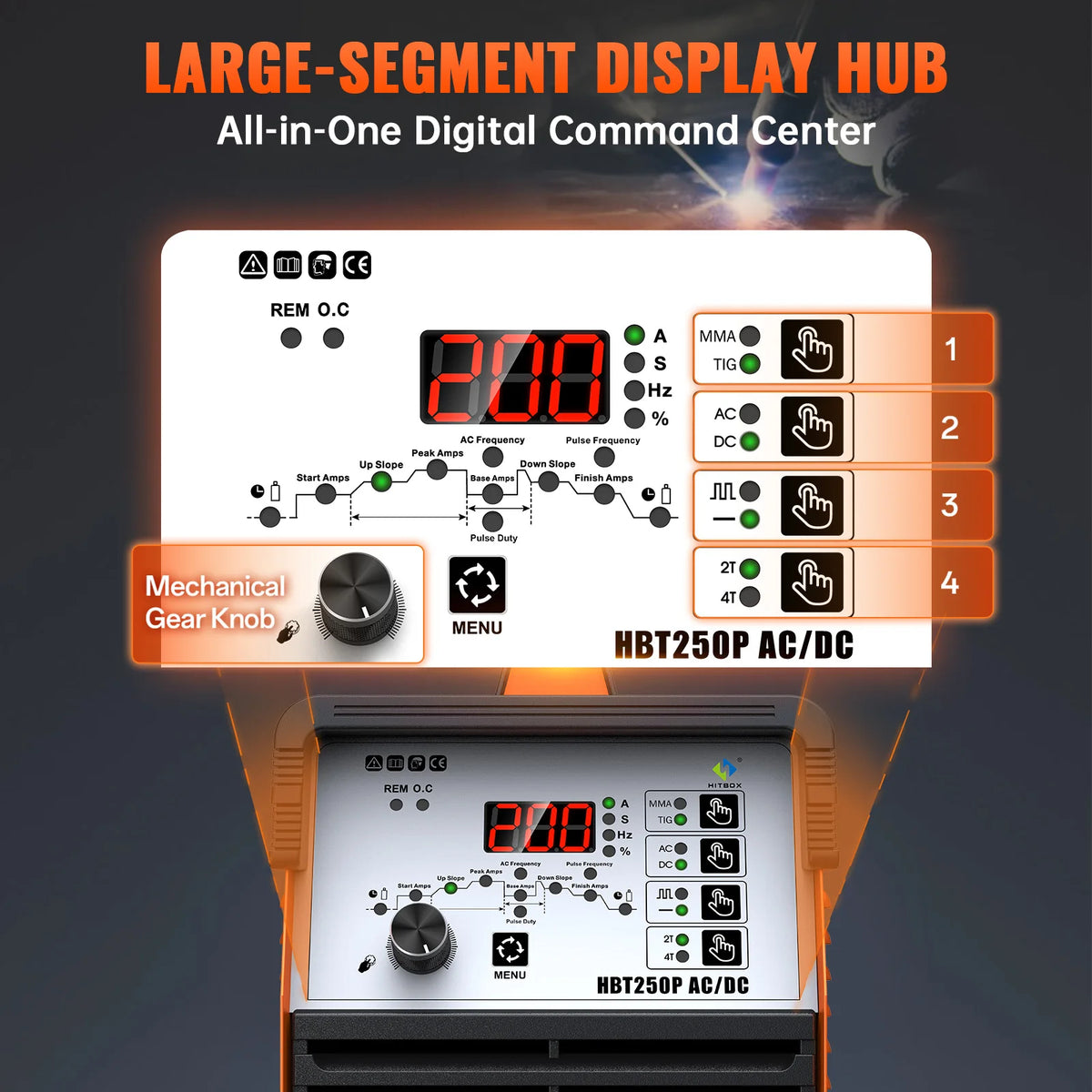 HITBOX HBT250P AC DC TIG Pulse MMA ARC Inverter Welder
