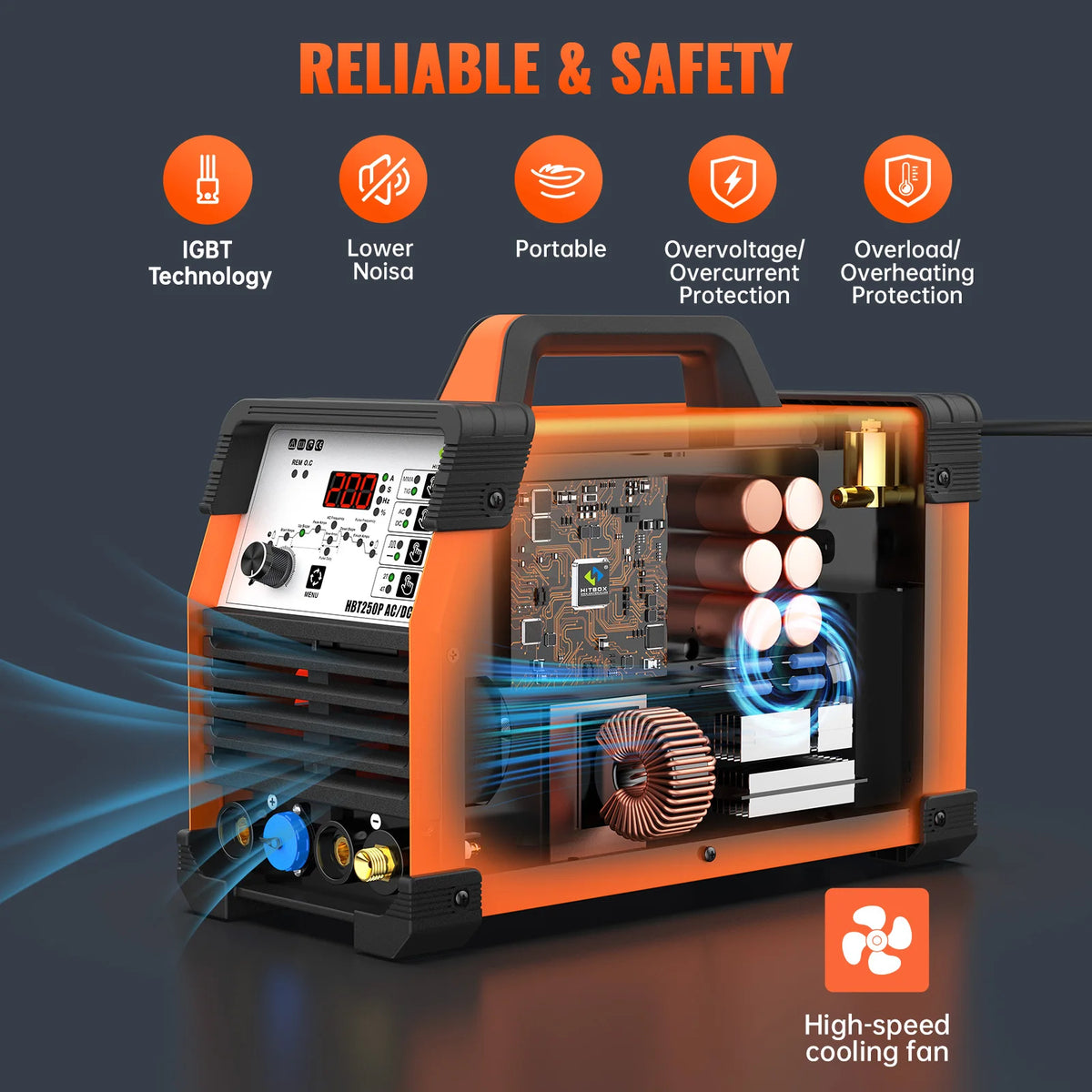 HITBOX HBT250P AC DC TIG Pulse MMA ARC Inverter Welder