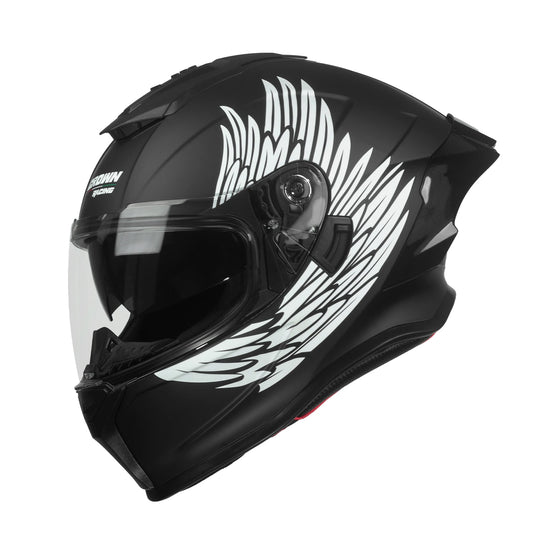 Crown Racing Full Face Motorcycle Helmet DOT Approved Street Bike
