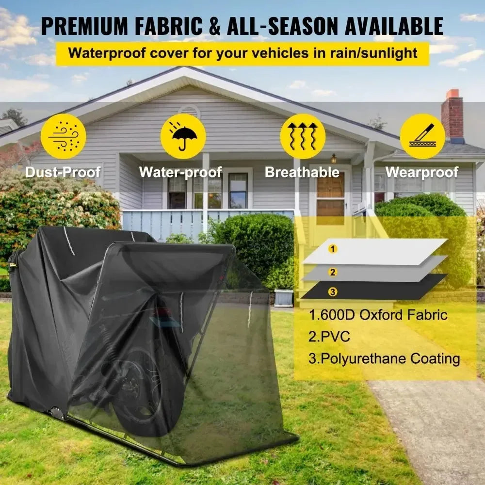SIHAO Waterproof Motorcycle Shelter Tent With Strong Steel Frame