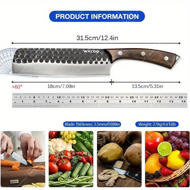 WXCOO Professional Forged Stainless Steel Kitchen Knife Set