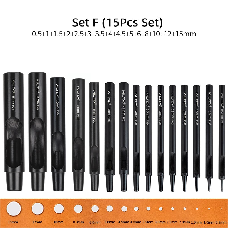 WUTA Titanium Leather Hole Punch Tool Set For DIY Craft
