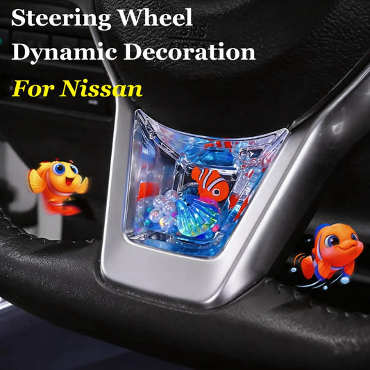 Nissan Steering Wheel Dynamic Sequin Interior Trim Decoration