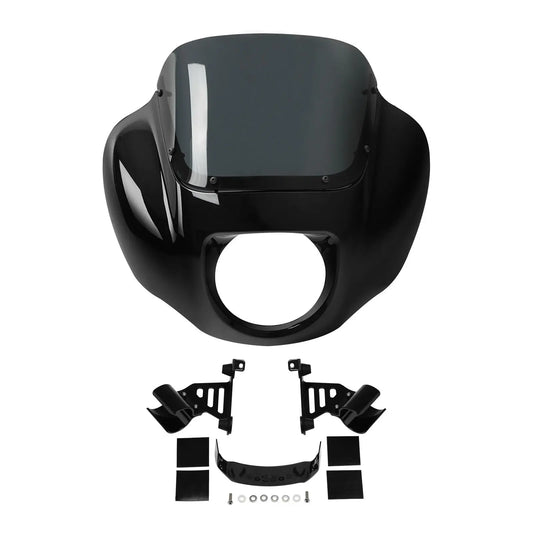 Headlight Fairings Windshield W/ Bracket Mount For Harley 2018-2024 Street Bob FXBB Low Rider Softail Standard Motorcycle