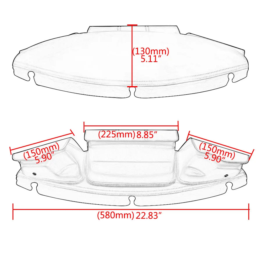 Brand New Three-Pocket Fairing Pouch Windshield Bag FitS For Harley Electra Glide Street Glide Ultra Limited Flhtcutg 2014-2018