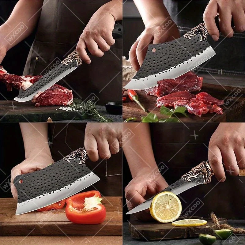 WXCOO Professional Forged Stainless Steel Kitchen Knife Set