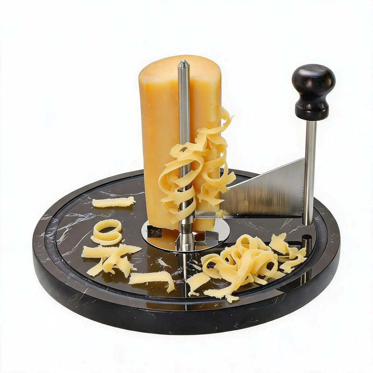 Cheese Curler With Marble Base, Stainless Steel Cheese Shaver