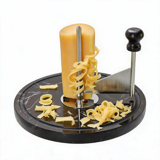 Cheese Curler With Marble Base, Stainless Steel Cheese Shaver