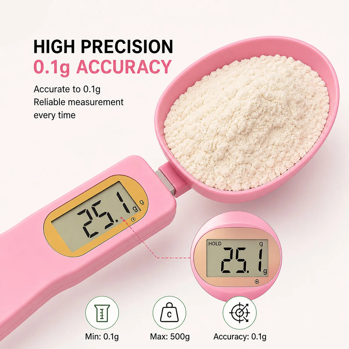 Digital Measuring Spoon Scale With LCD Display For Kitchen Food