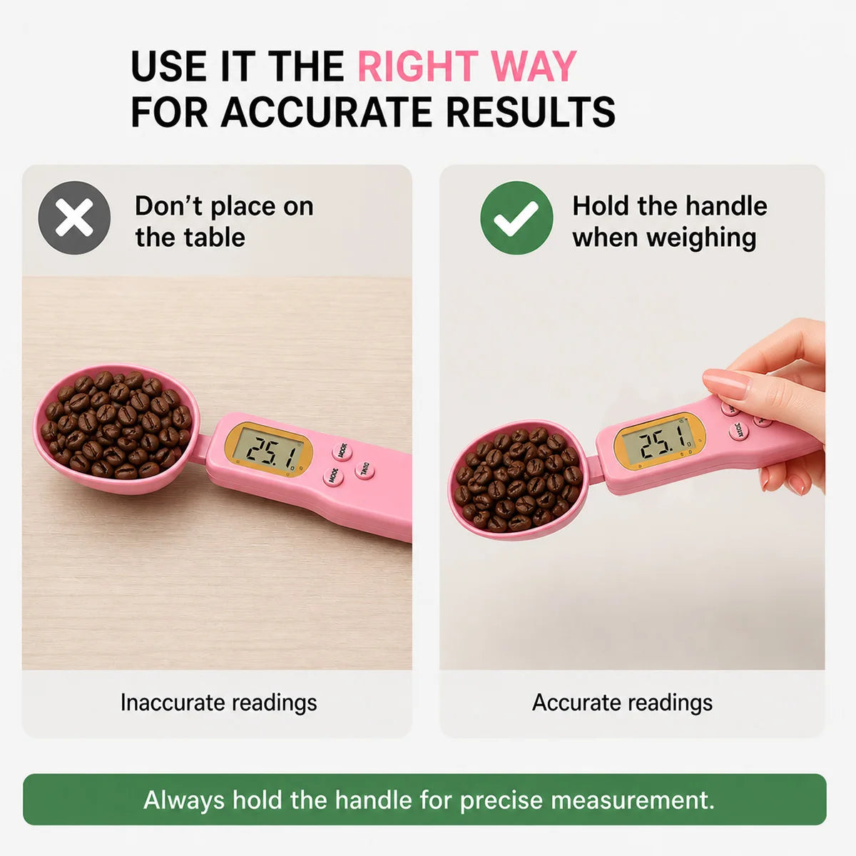 Digital Measuring Spoon Scale With LCD Display For Kitchen Food