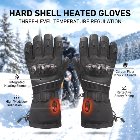 Rechargeable Heated Touchscreen Gloves For Motorcycle Skiing And Cycling