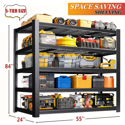 Heavy Duty Industrial Metal Storage Rack Freestanding Garage Shelf