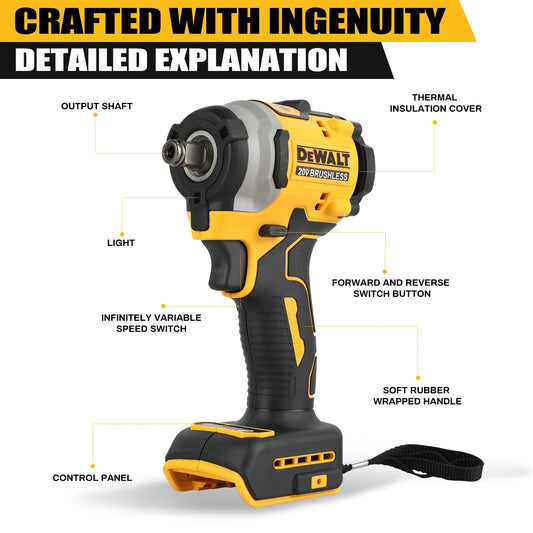 DEWALT DCF850 Brushless Cordless Impact Driver Three Speed