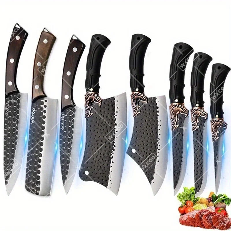 WXCOO Professional Forged Stainless Steel Kitchen Knife Set