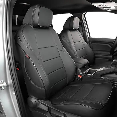 EKR Tacoma Car Seat Covers Custom Fit for Toyota Tacoma (Petrol) 2024 2025 2026 DoubleCab/CrewCab SR/SR5/TRD Sport/TRD Off-Road Truck Seat Covers Full Set Faux Leather