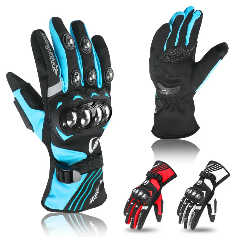 Winter Motorcycle Riding Gloves Stainless Steel Outdoor Sports