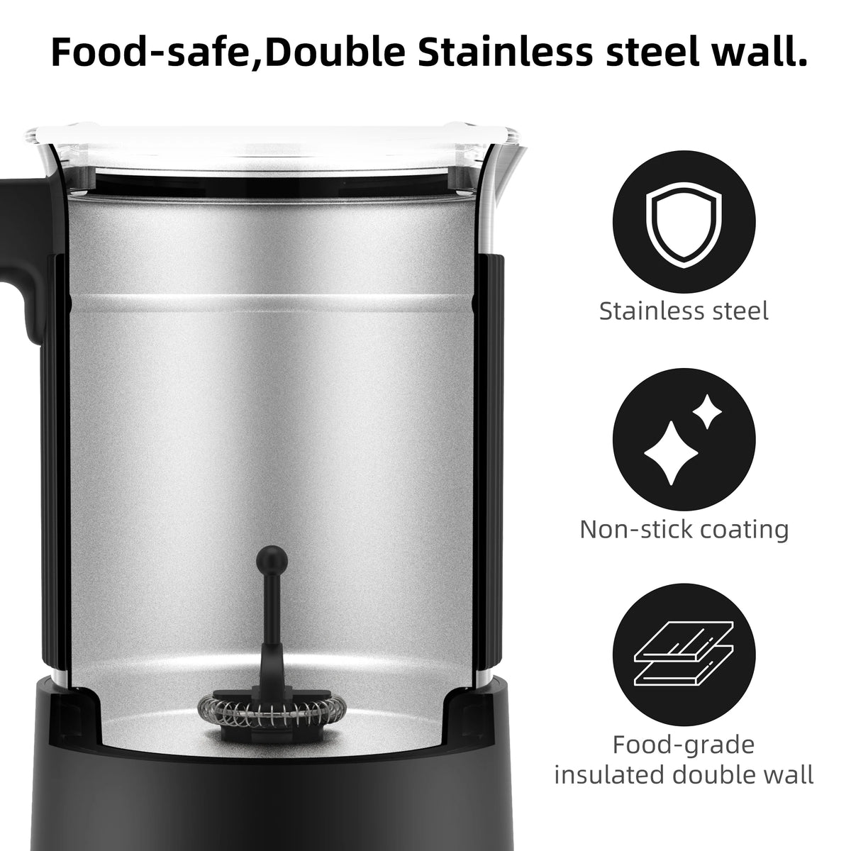 Biolomix Five In One Automatic Milk Frother Hot Chocolate Maker