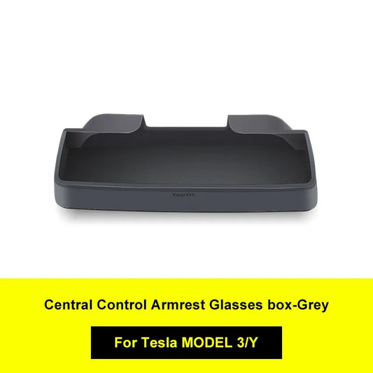 For Tesla Model 3 Model Y Accessories 2023 Central Control Armrest Box Phone Pocket Car Glasses Case Storage Tray Auto Parts