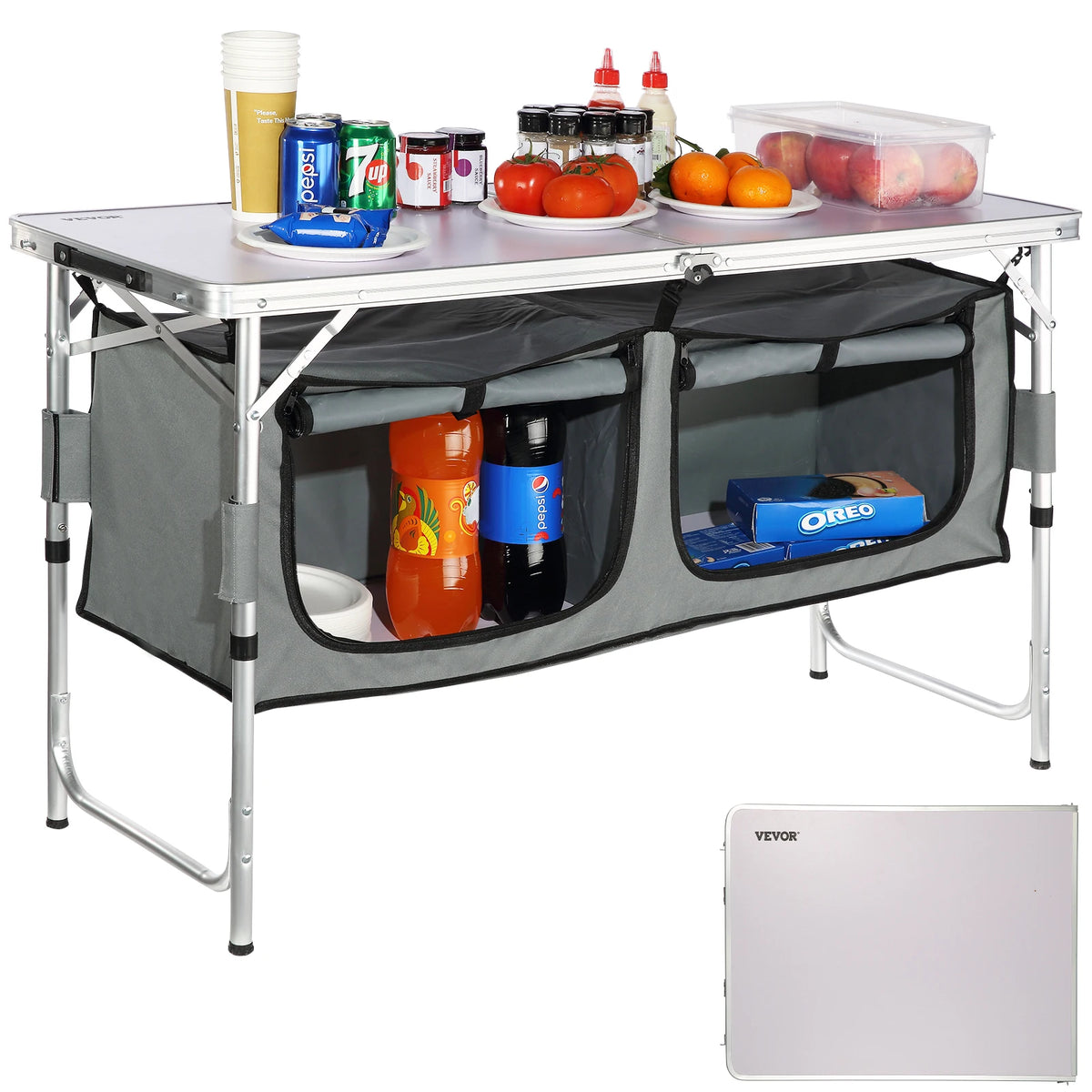 VEVOR Folding Camping Kitchen Table For Outdoor Cooking And Travel