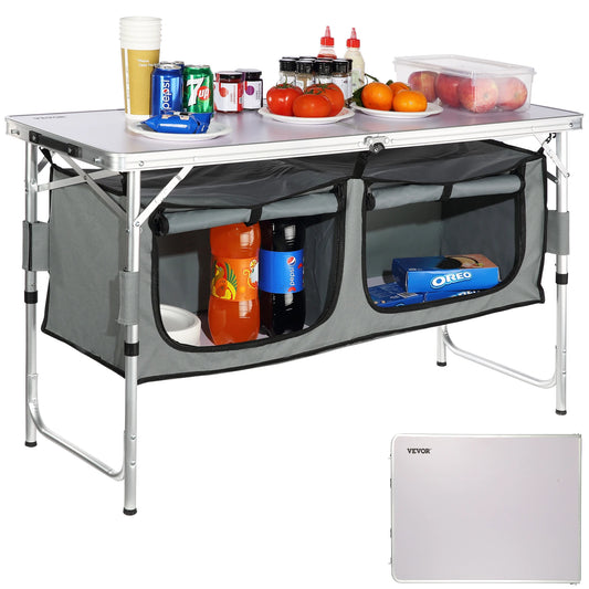 VEVOR Folding Camping Kitchen Table For Outdoor Cooking And Travel