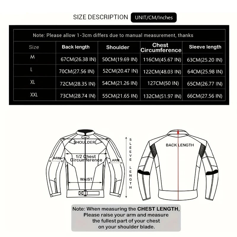 Mens Winter Motorcycle Jacket Windproof Warm Off Road Racing Jacket