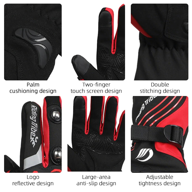 Winter Motorcycle Riding Gloves Stainless Steel Outdoor Sports