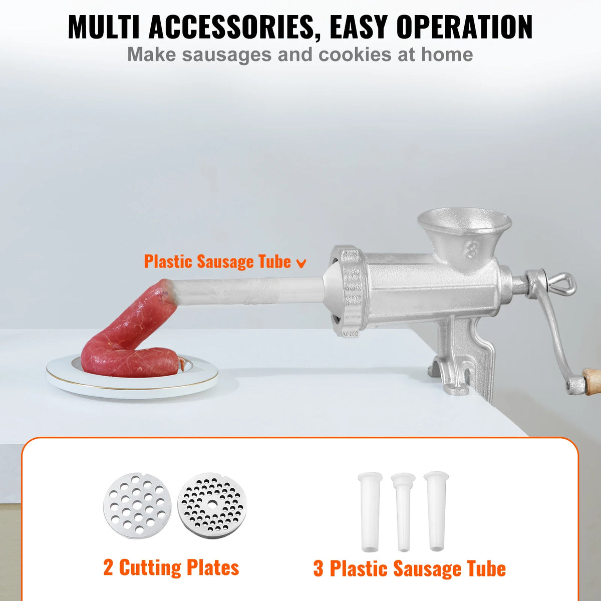 SucceBuy Manual Cast Iron Meat Grinder With Table Clamp