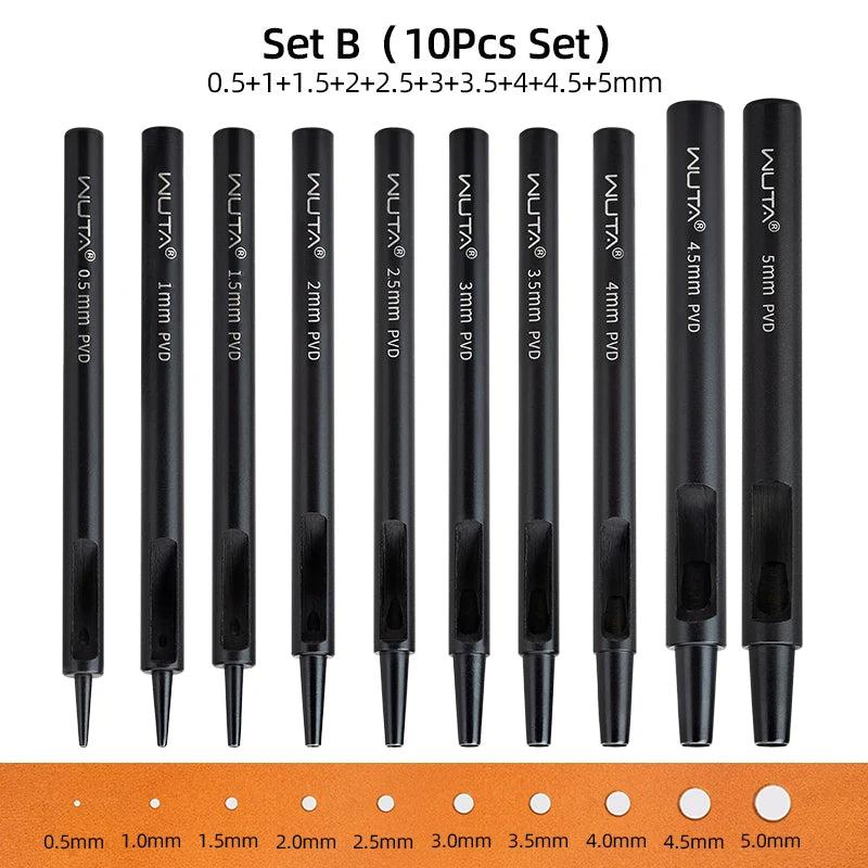 WUTA Titanium Leather Hole Punch Tool Set For DIY Craft