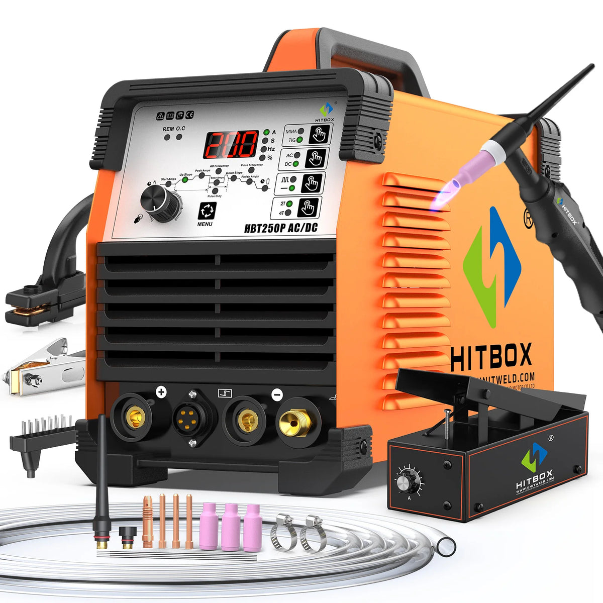 HITBOX HBT250P AC DC TIG Pulse MMA ARC Inverter Welder