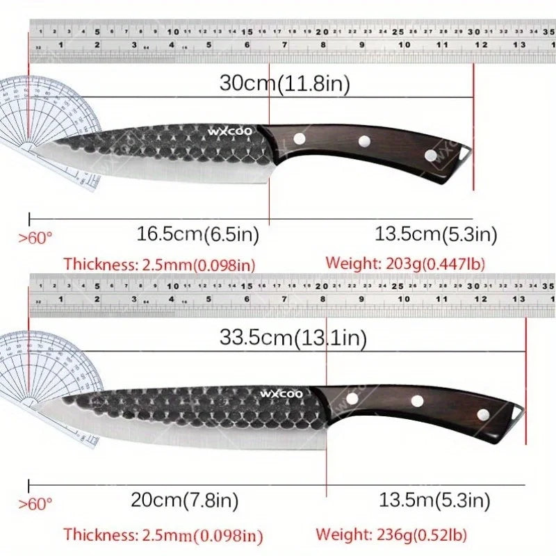 WXCOO Professional Forged Stainless Steel Kitchen Knife Set
