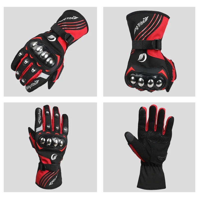 Winter Motorcycle Riding Gloves Stainless Steel Outdoor Sports