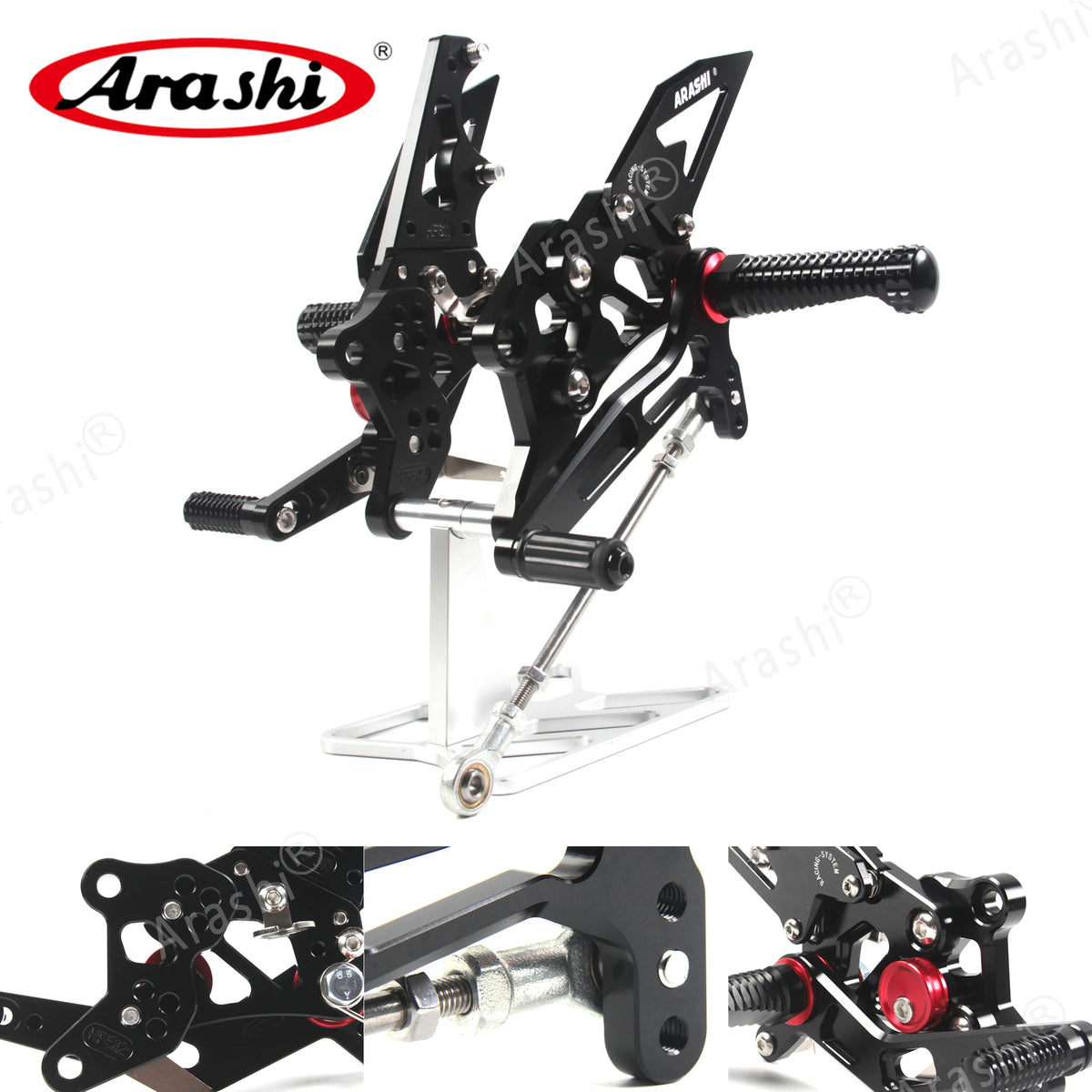 Arashi CNC Adjustable Footrests For Yamaha YZF R3 R25