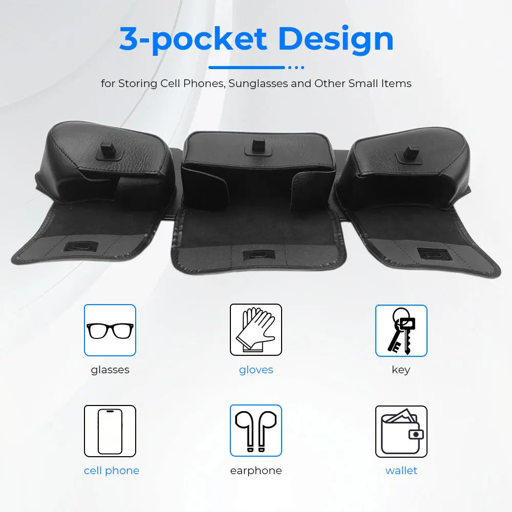 Brand New Three Pocket Design Fairing Pouch Windshield Bag For Harley 1996-2013 Electra Street Glide Touring Bike Vinyl Black