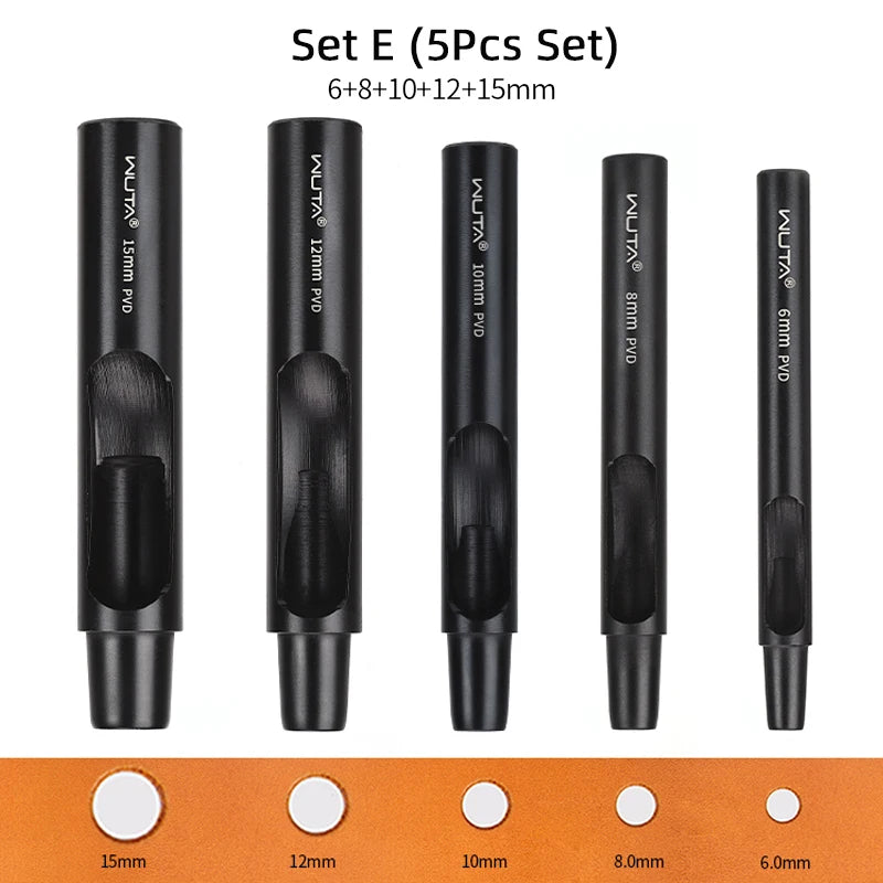 WUTA Titanium Leather Hole Punch Tool Set For DIY Craft
