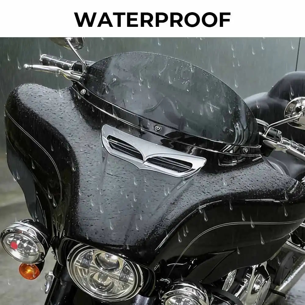 1PC Motorcycle Front Batwing Fairing Vent Trim with LED Light For Harley Electra Street Ultra Limited FLHT FLHX FLHTK 2014-2019