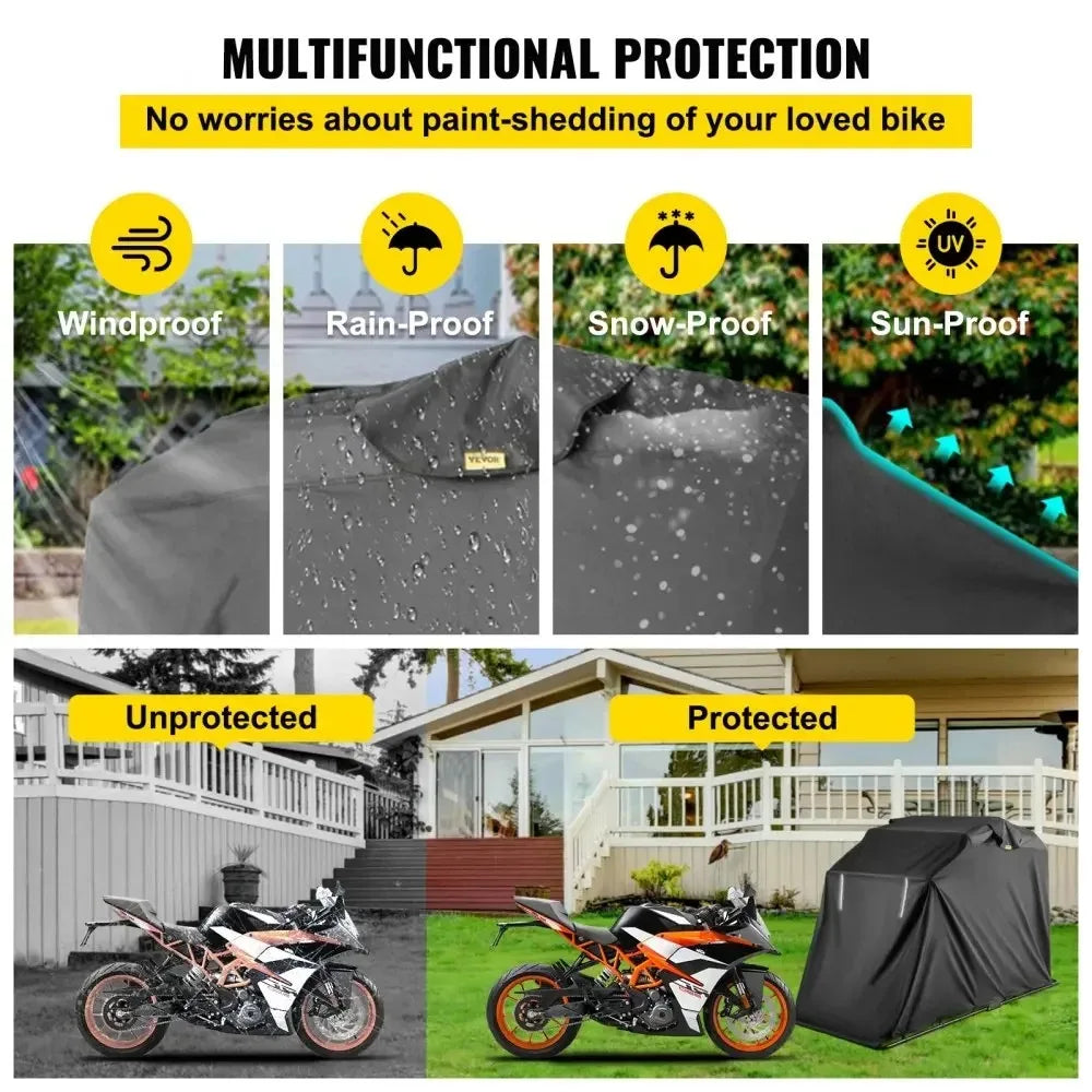 SIHAO Waterproof Motorcycle Shelter Tent With Strong Steel Frame