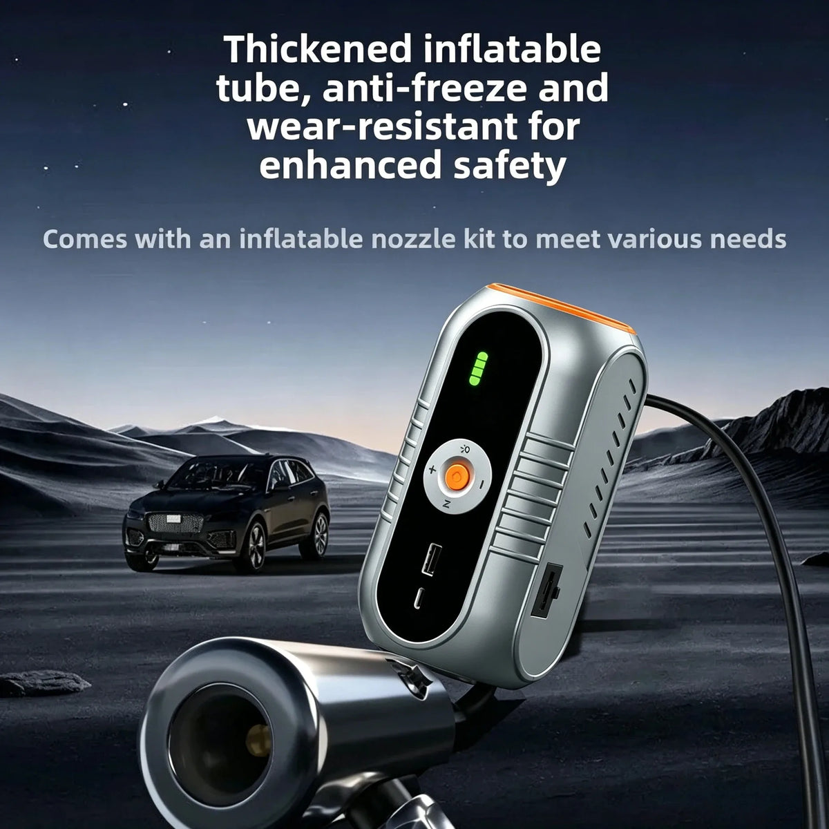 Car Jump Starter with Air Compressor Jump Starter 150PSI Air Pump Multifunctional Tire Inflator Power Bank Lighting for Car