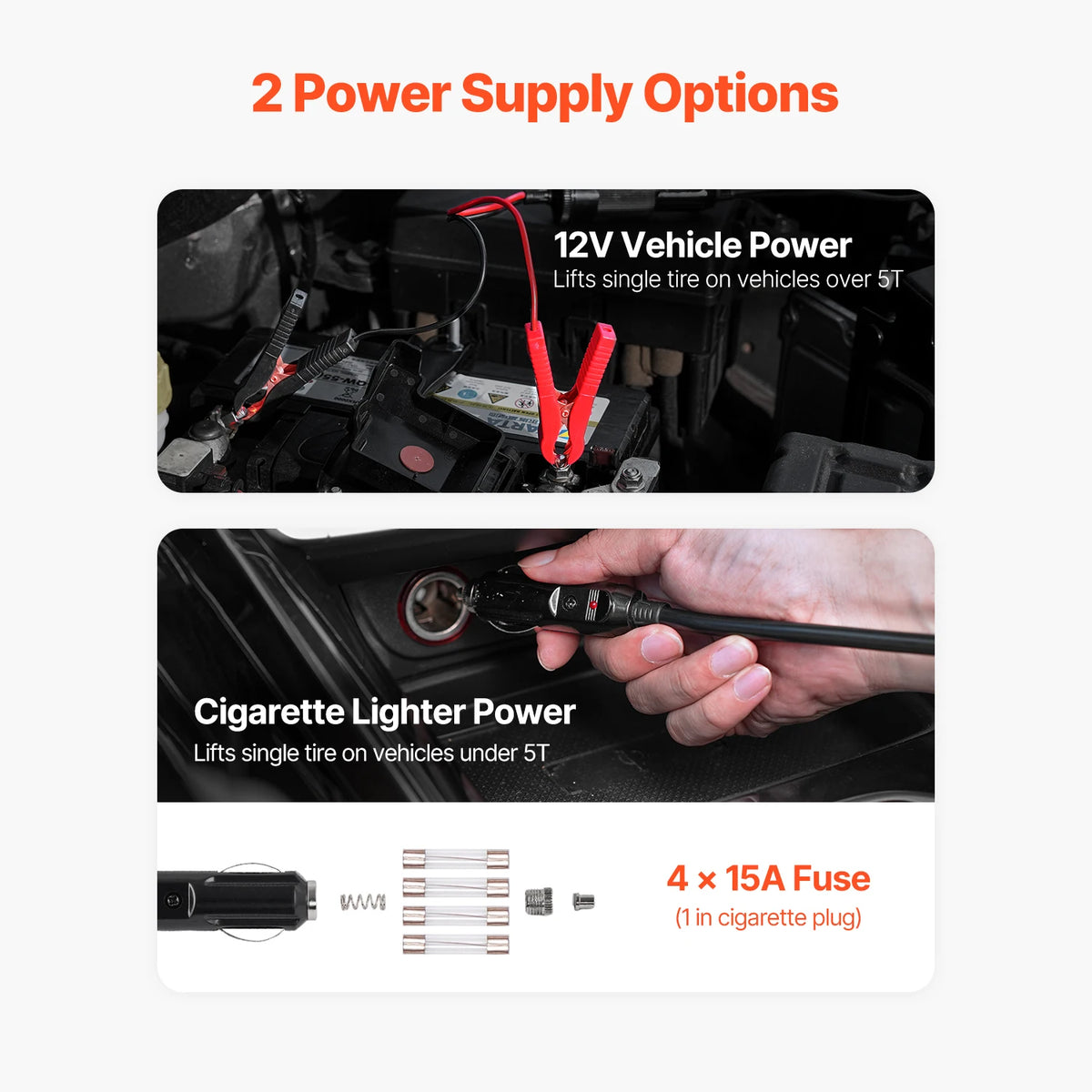 SucceBuy Electric Car Jack 5T Electric Scissor Jack with Built-In Inflator 12V Tire Changer with  LED Light for Sedan SUV Truck